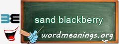 WordMeaning blackboard for sand blackberry